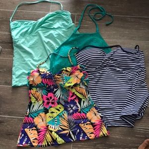 Tankini tops lot small/medium swim Mossimo Hobie